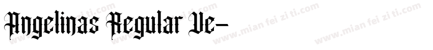 Angelinas Regular Ve字体转换